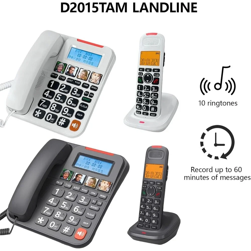 Corded Telephone with Speakerphone and Hearings Aid Compatibility GAPs